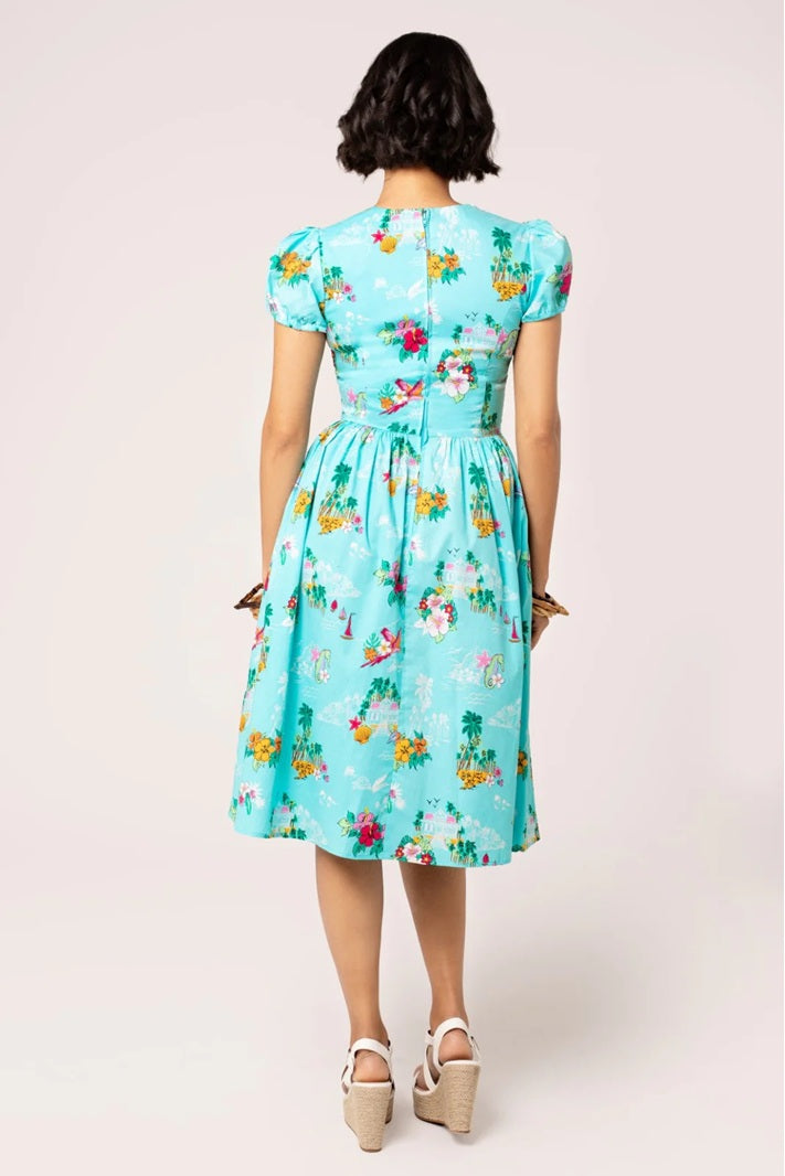 Hell Bunny - Ayanna Aqua Dress