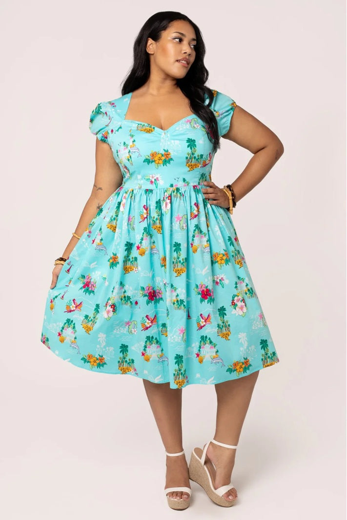 Hell Bunny - Ayanna Aqua Dress