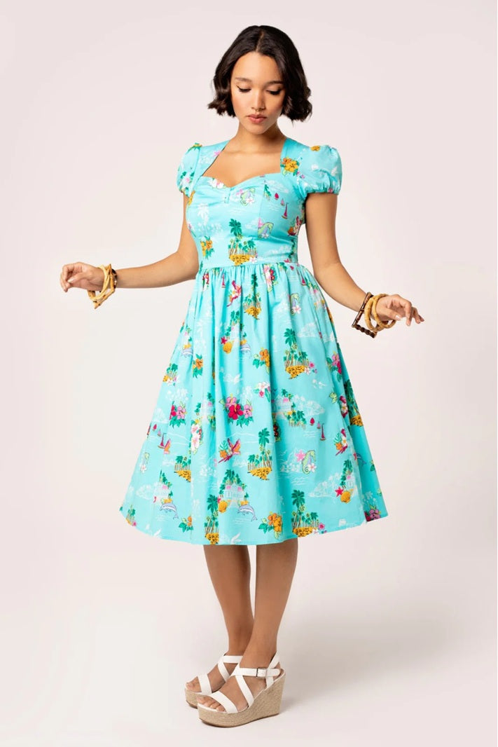 Hell Bunny - Ayanna Aqua Dress