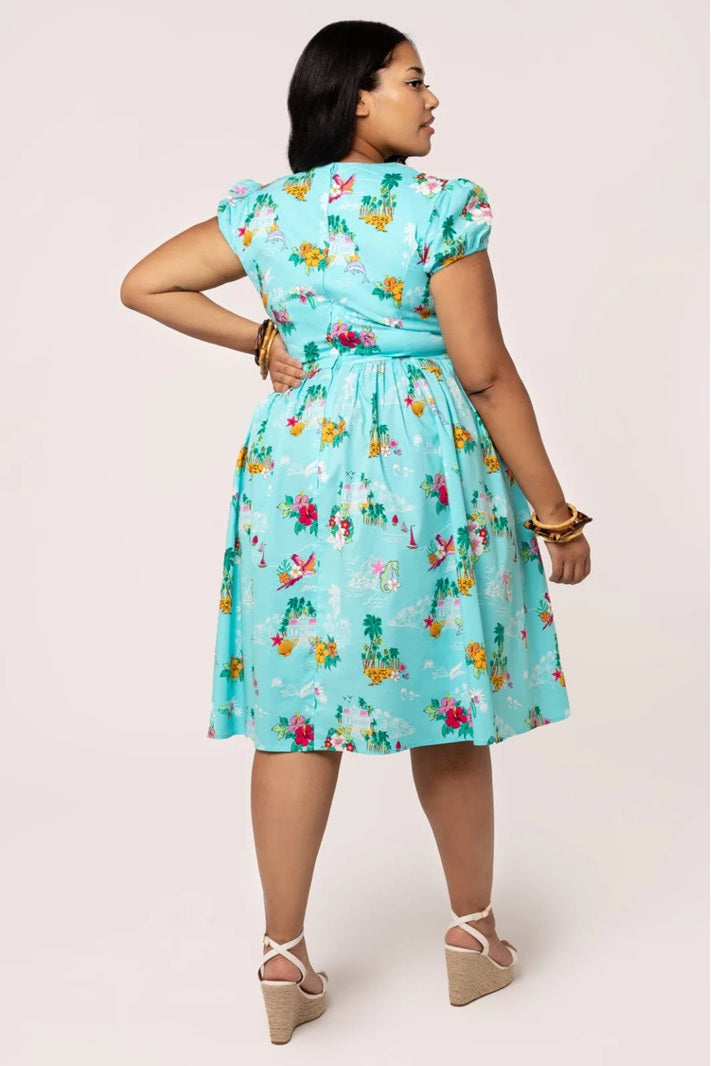 Hell Bunny - Ayanna Aqua Dress