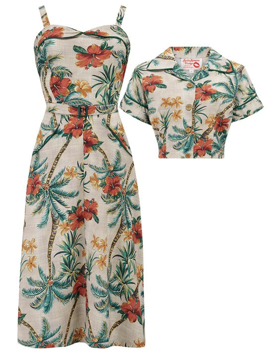 Rock N Romance - Lucille Tiki Palm Set Dress & Bolero