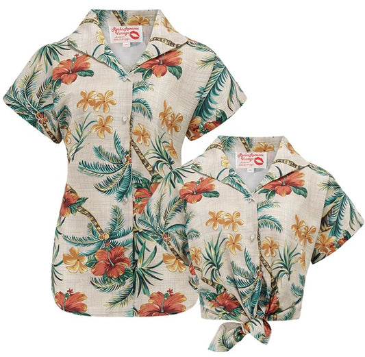Rock N Romance - Maria Tiki Palm Blouse