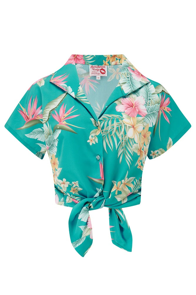 Rock N Romance - Maria Teal Honolulu Blouse