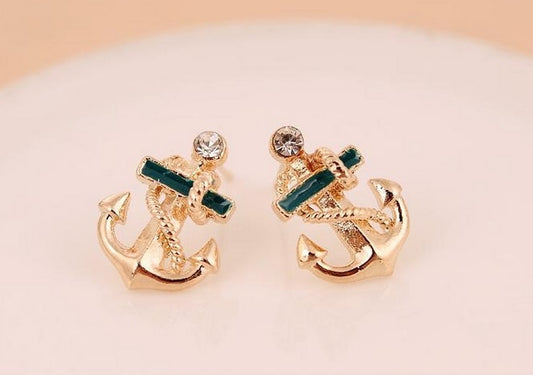 Örhängen med små ankare