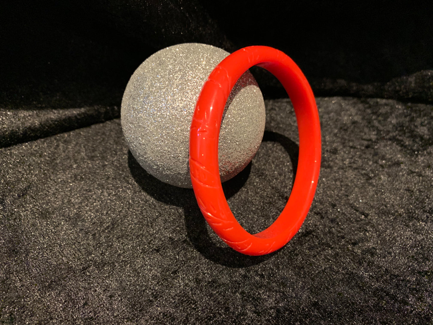 Fine Fakelite Bangle - Red