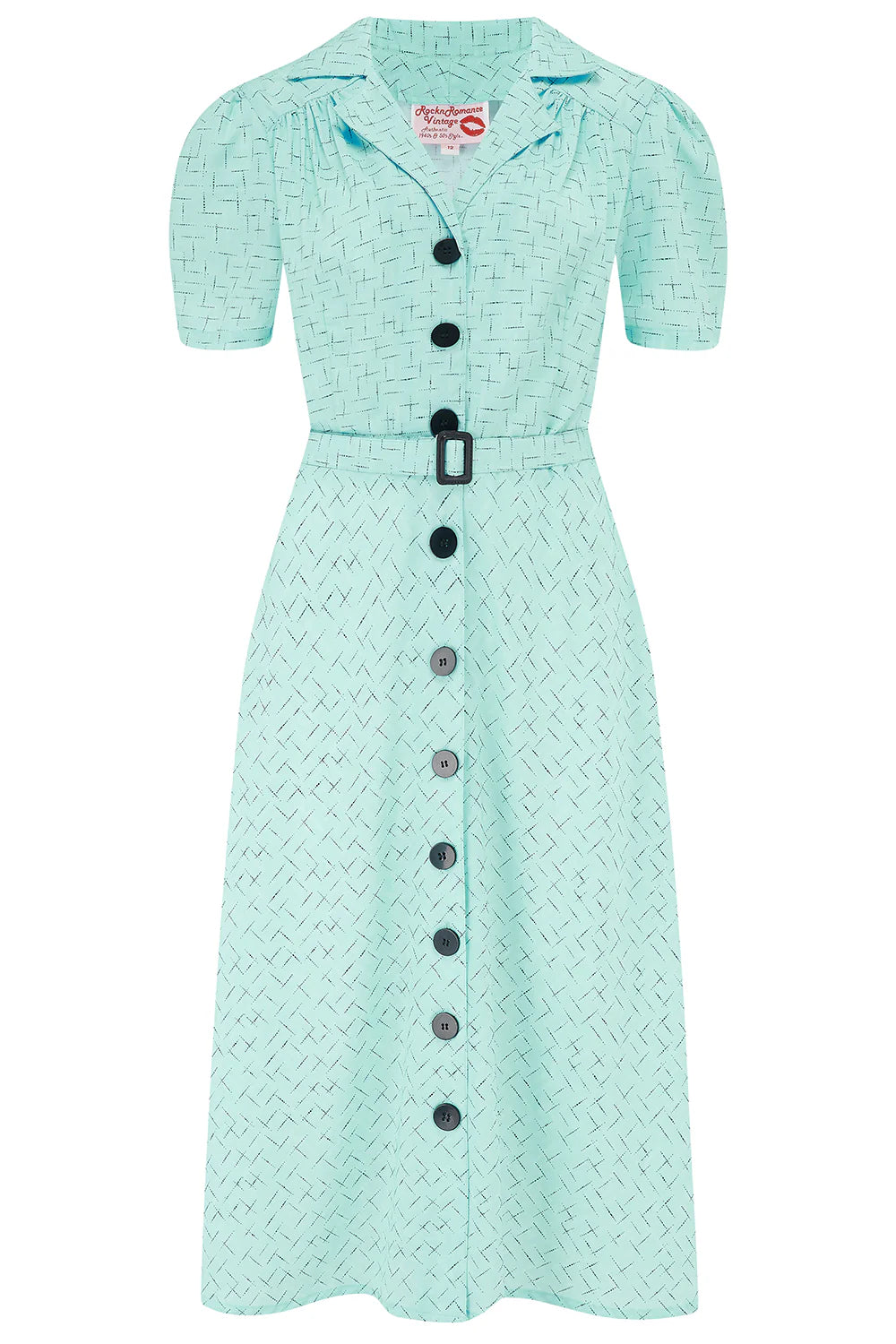 Rock N Romance - Charleen Atomic Stitch Print Dress