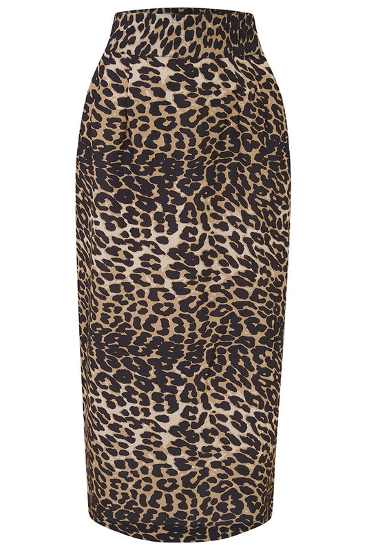 Rock N Romance - Jitterbug Leopard Pencil Skirt