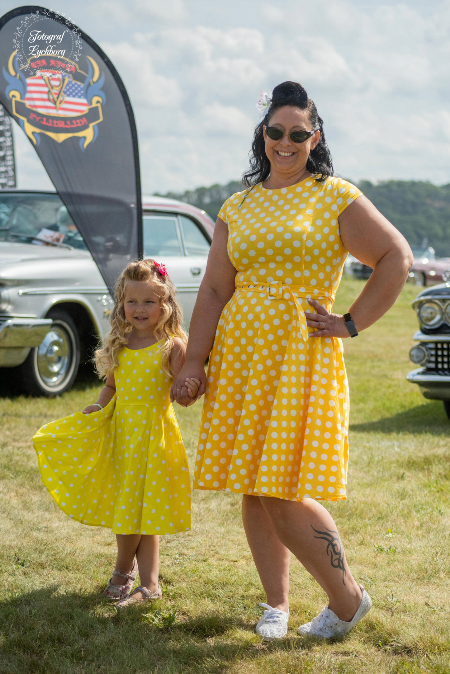 VaVooms Design - Christie Yellow Polka Dot Dress