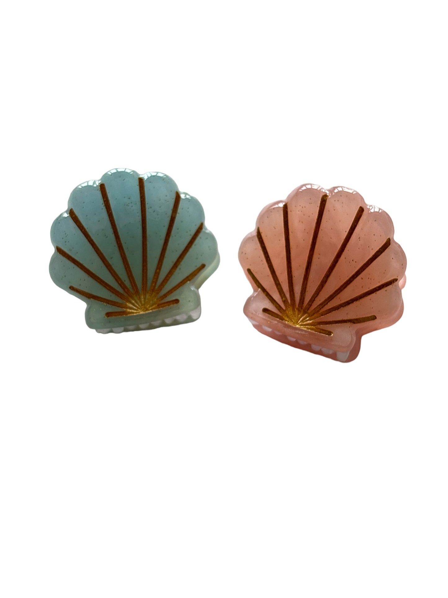 Set med 2 st hårspännen, snäckor