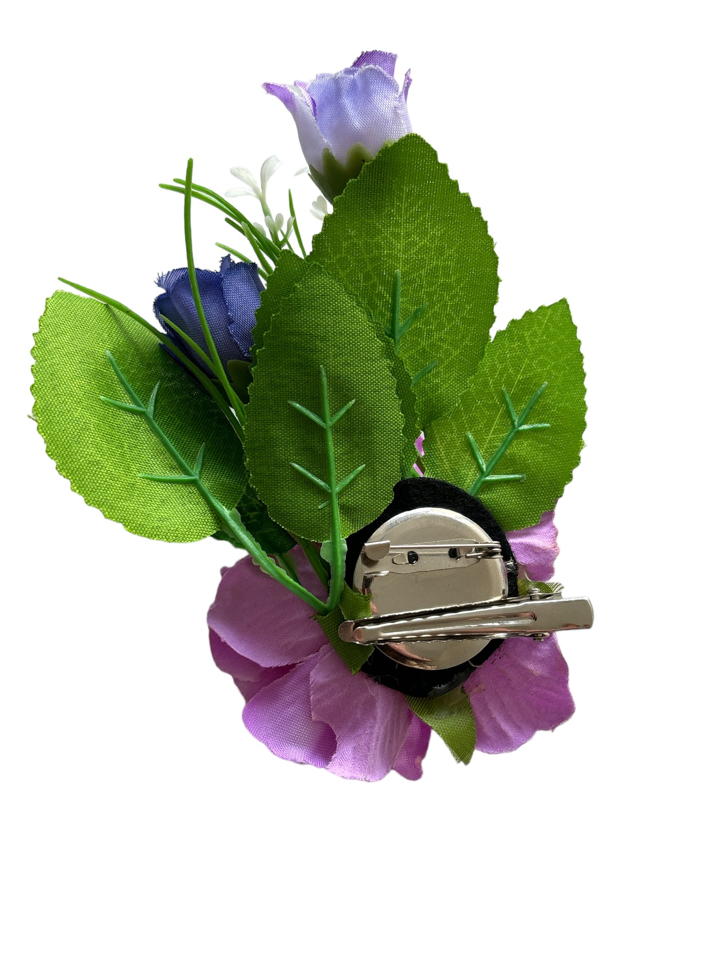 Hårblomma/brosch bukett, lila