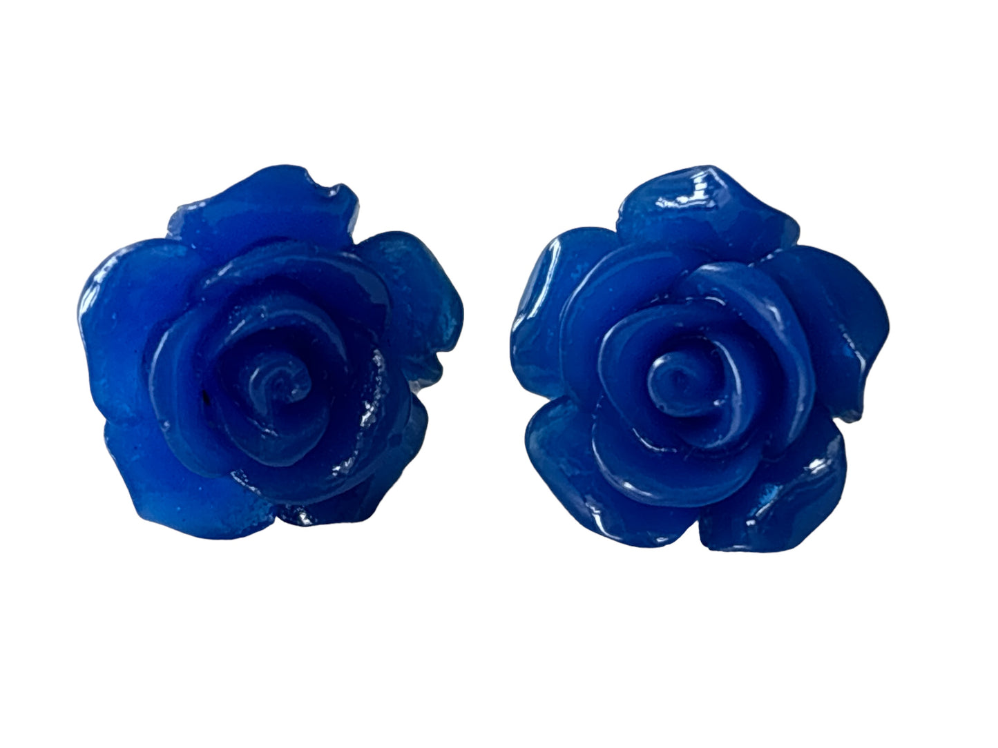 Små ros örhängen, blåa